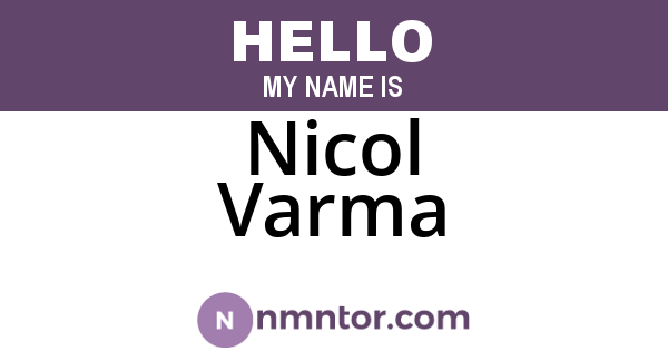 Nicol Varma