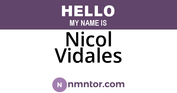 Nicol Vidales