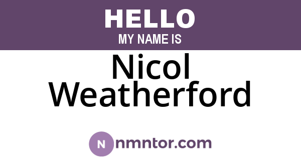Nicol Weatherford