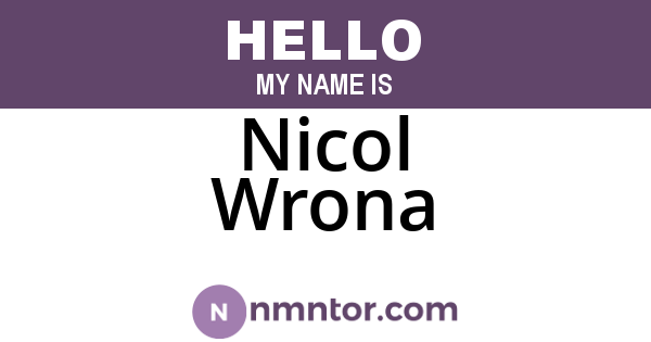 Nicol Wrona