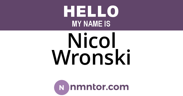 Nicol Wronski