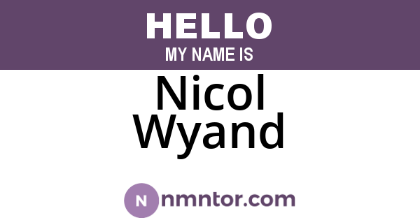 Nicol Wyand