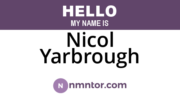 Nicol Yarbrough