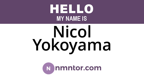 Nicol Yokoyama