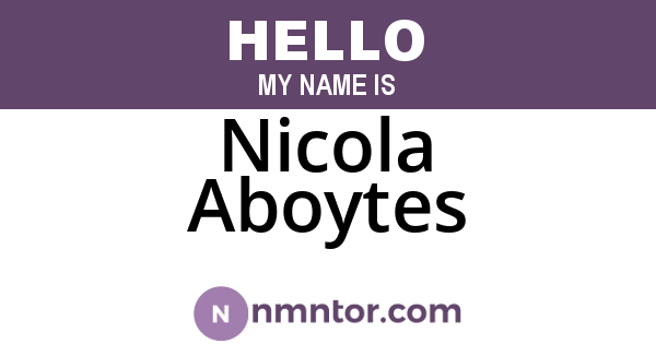 Nicola Aboytes