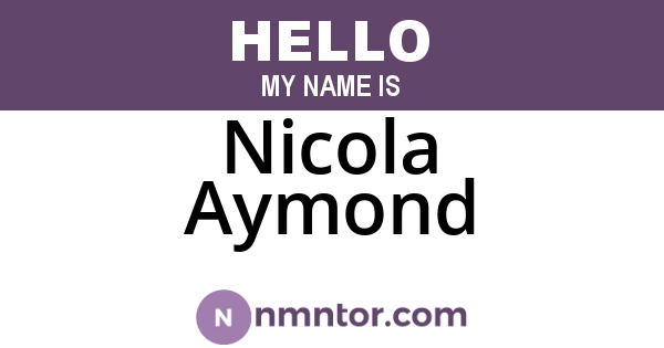 Nicola Aymond