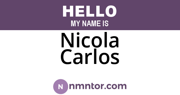 Nicola Carlos