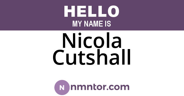 Nicola Cutshall