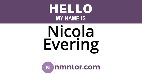 Nicola Evering