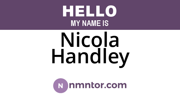Nicola Handley