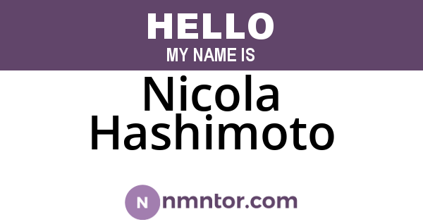 Nicola Hashimoto
