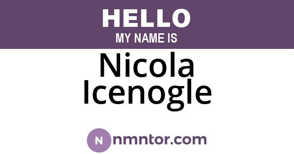 Nicola Icenogle