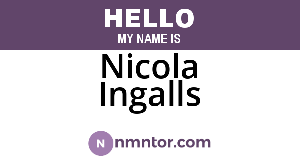 Nicola Ingalls