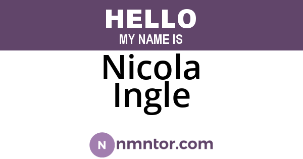 Nicola Ingle