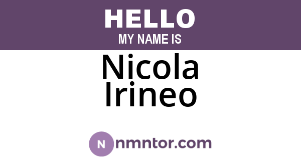 Nicola Irineo
