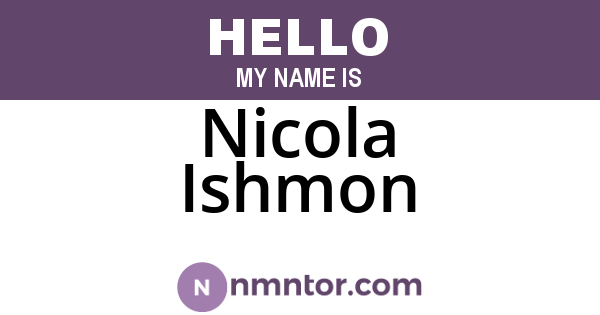 Nicola Ishmon