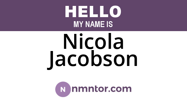 Nicola Jacobson