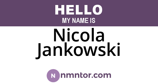 Nicola Jankowski