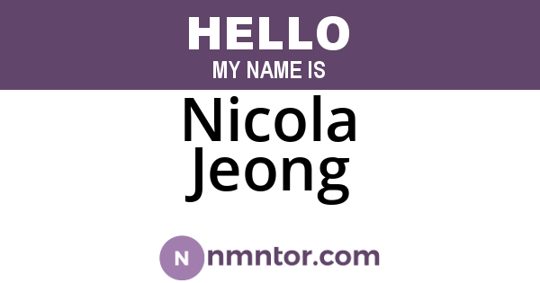 Nicola Jeong