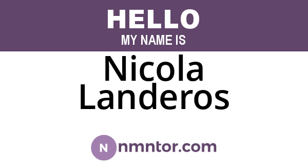 Nicola Landeros