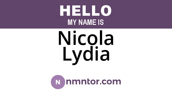Nicola Lydia