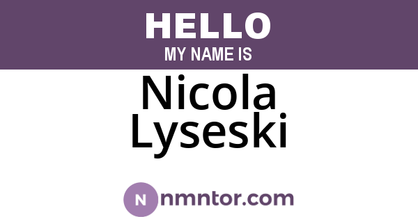 Nicola Lyseski