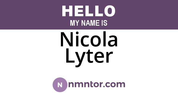 Nicola Lyter