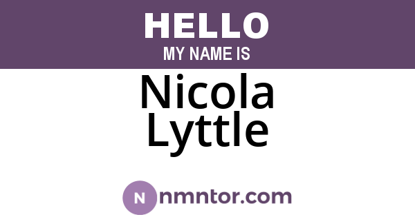 Nicola Lyttle