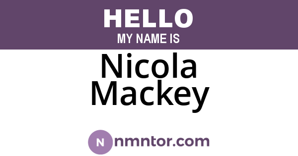 Nicola Mackey