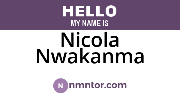 Nicola Nwakanma