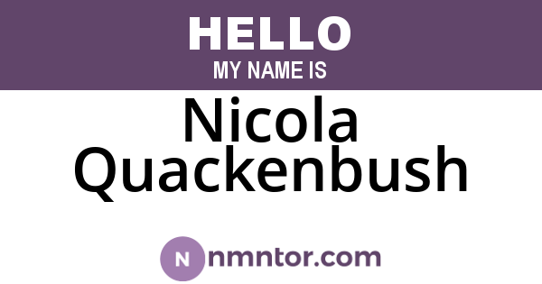 Nicola Quackenbush