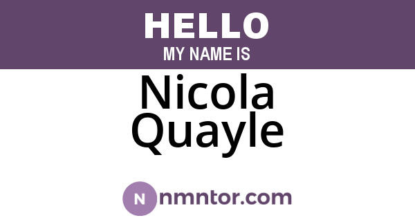 Nicola Quayle