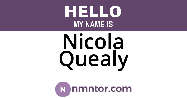 Nicola Quealy
