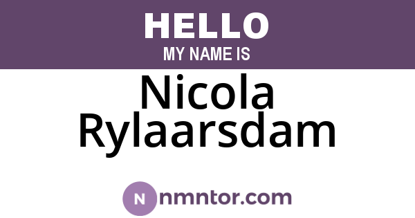 Nicola Rylaarsdam