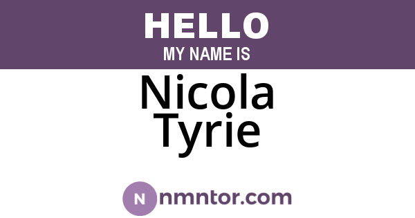 Nicola Tyrie