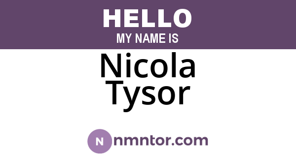 Nicola Tysor