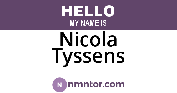 Nicola Tyssens
