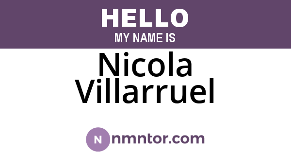 Nicola Villarruel