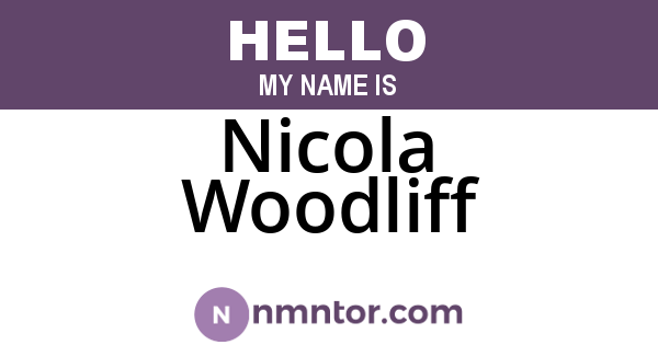 Nicola Woodliff