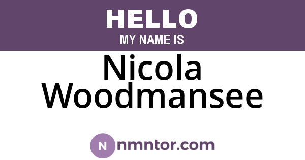 Nicola Woodmansee