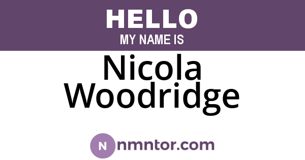 Nicola Woodridge