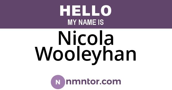 Nicola Wooleyhan