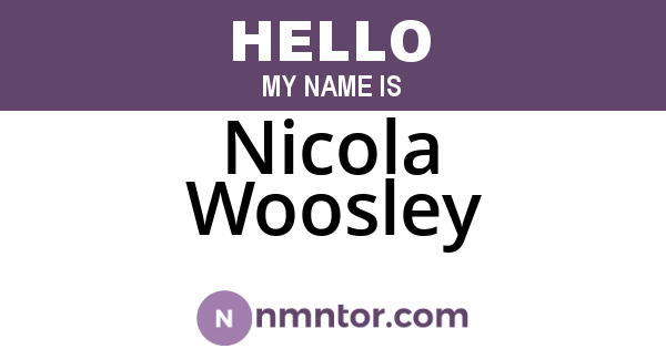Nicola Woosley
