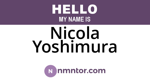 Nicola Yoshimura
