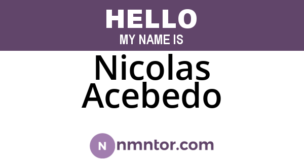 Nicolas Acebedo