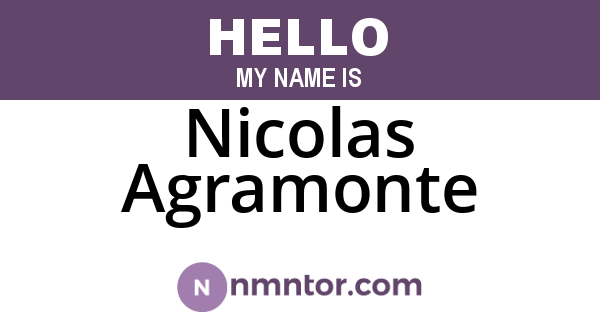 Nicolas Agramonte