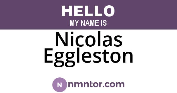Nicolas Eggleston