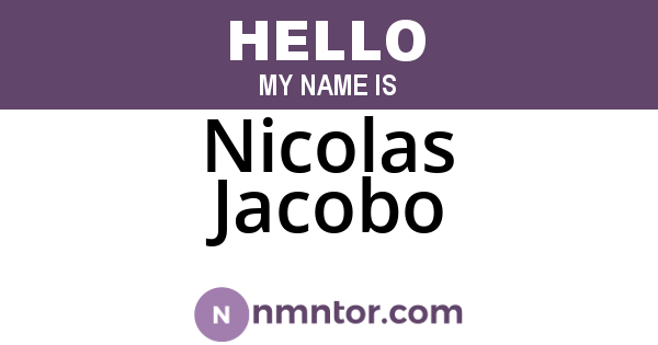 Nicolas Jacobo