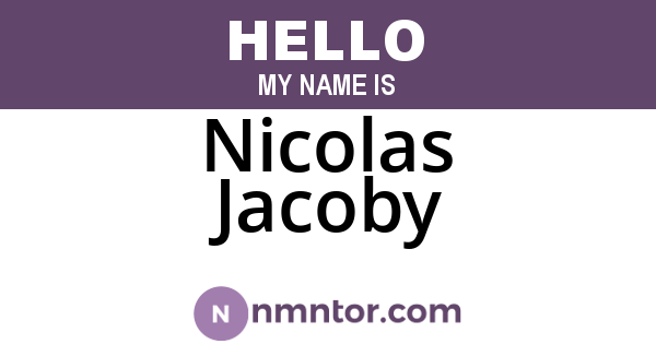 Nicolas Jacoby