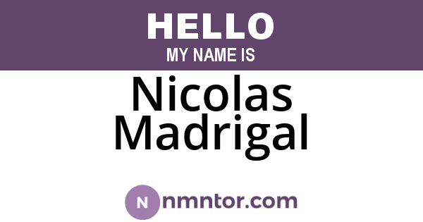 Nicolas Madrigal